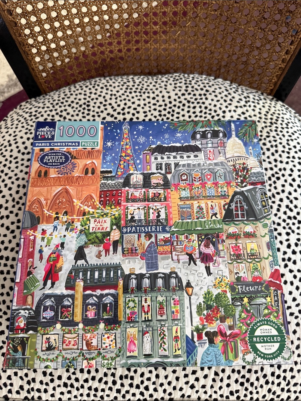 Paris Christmas 1000-piece jigsaw puzzle eeBoo